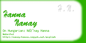 hanna nanay business card